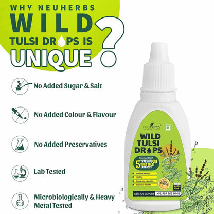 Neuherbs Wild Tulsi Drops - Distacart