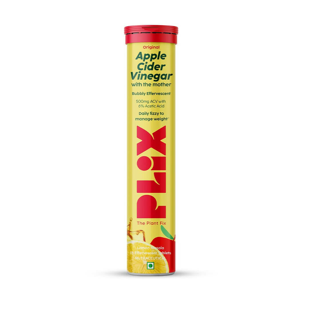 PLIX The Plant Fix Apple Cider Vinegar Effervescent Tablet with Mother - Lemon Masala - Distacart