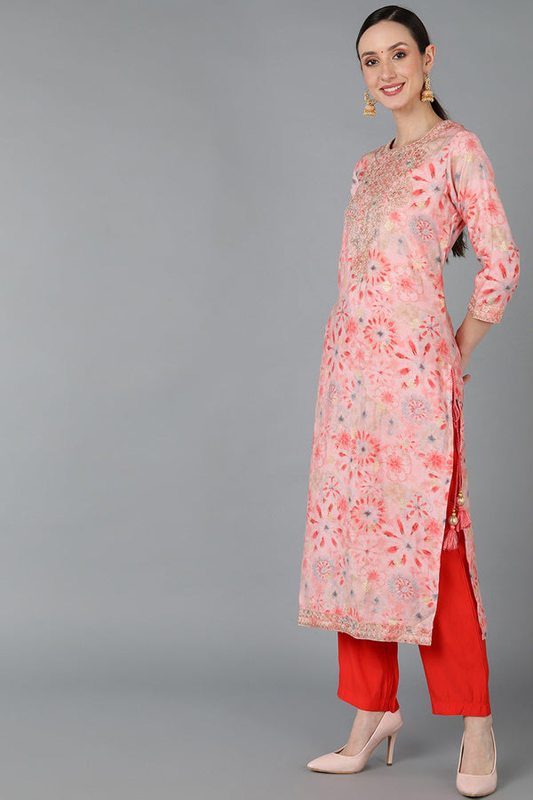 Women Poly Viscose Multicolor Yarn Dyed Kurta Comfort Pant Dupatta main image 1