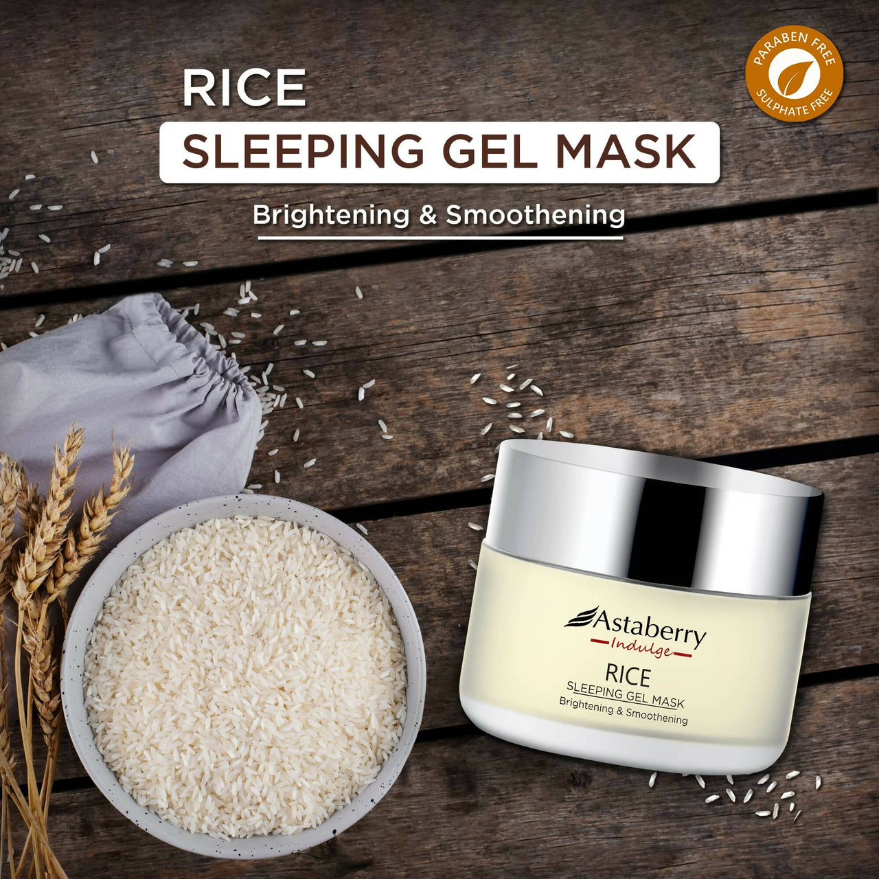 Astaberry Indulge Rice Sleeping Gel Mask - Distacart