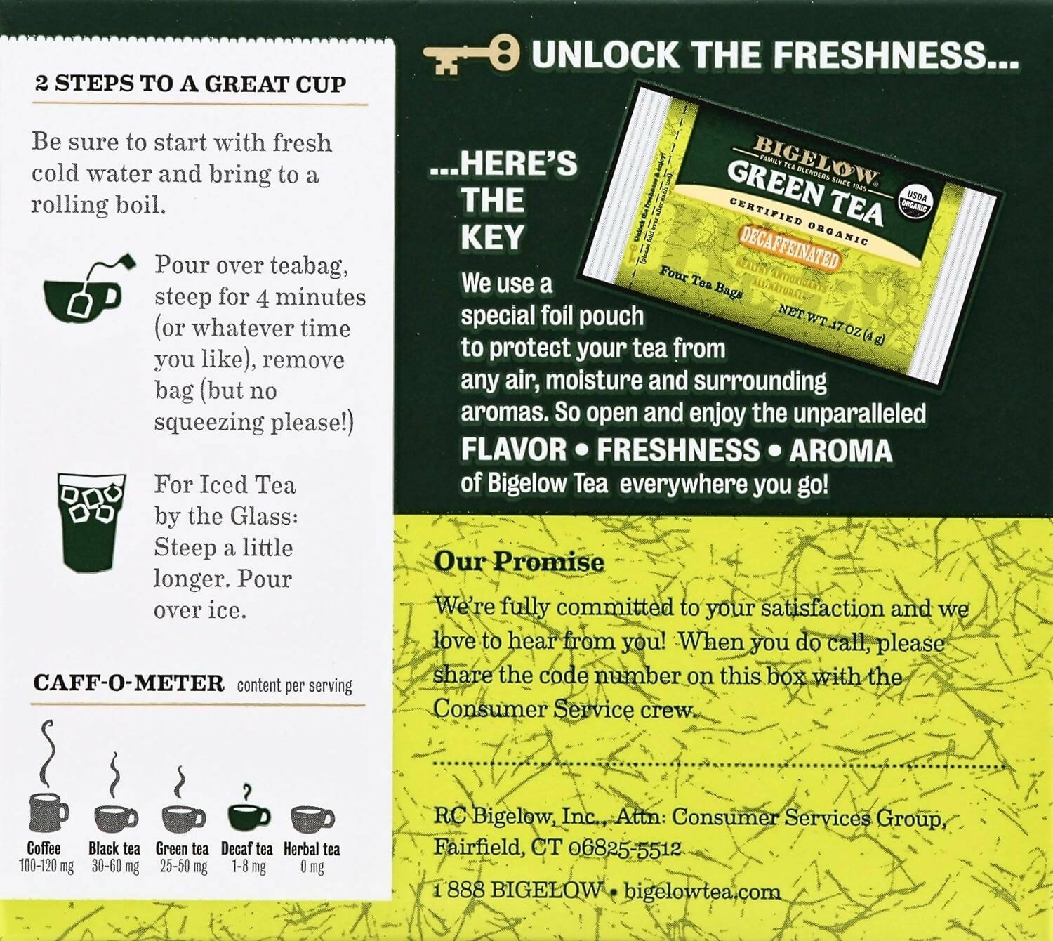 Bigelow DeCafeeinated Organic Green Tea - Distacart