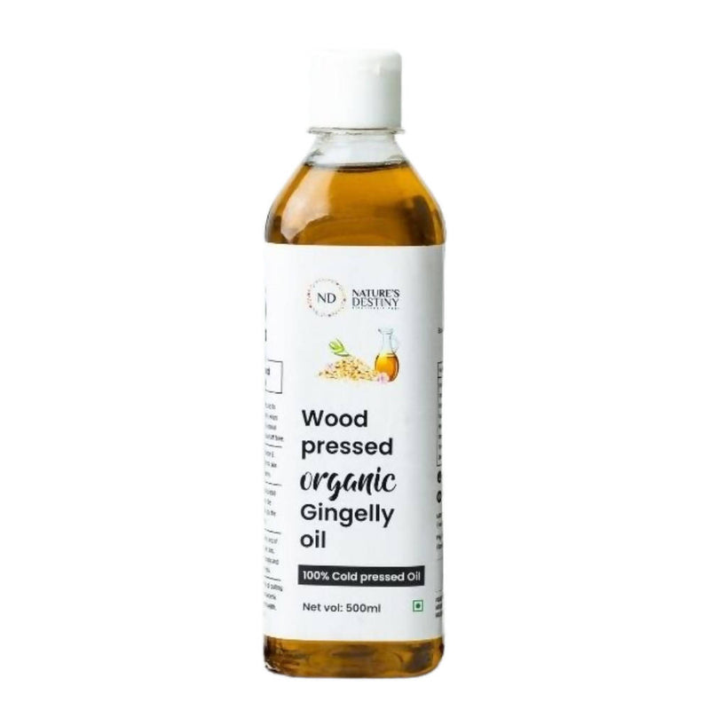 Nature&#39;s Destiny Wood pressed Organic Gingelly Oil