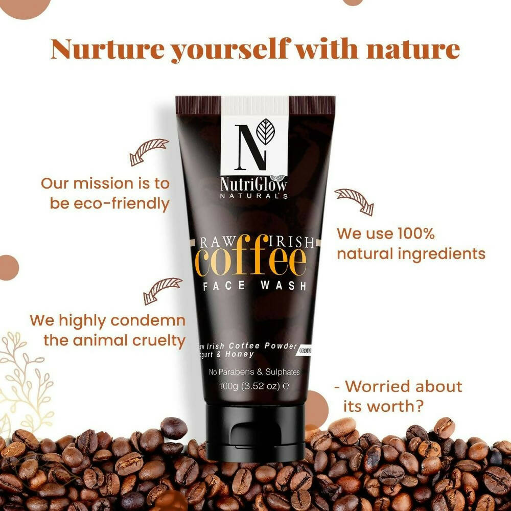NutriGlow NATURAL'S Coffee Face Cleanser with Yogurt & Honey for Blackhead Removal Face Wash - Distacart