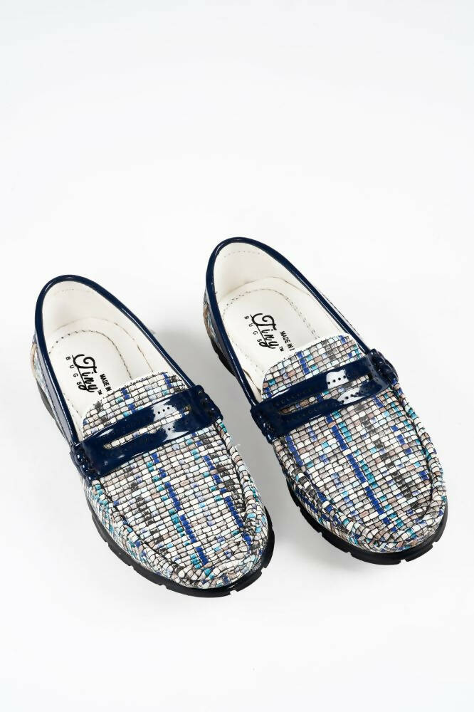 Tiny Bugs Boys Printed Slip Ons Loafers - Blue - Distacart