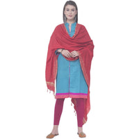 Thumbnail for A R SILK Red Color Golden border Cotton Dupattas and Chunnis