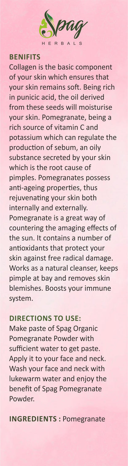 Spag Herbals Premium Pomegranate Powder - Distacart