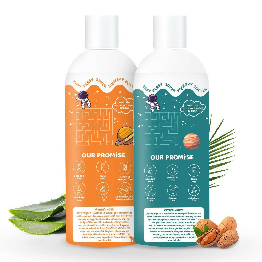 Tiny Mighty Kids Shampoo And Hair Oil Combo For Sensitive Skin - Distacart