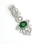 Thumbnail for Mominos Fashion Johar Kamal Silver-Plated American Diamond Multi Colour Choker Set - Distacart