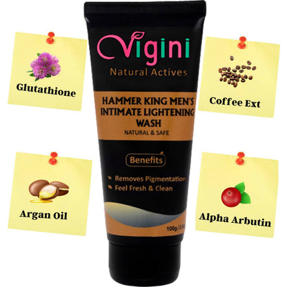 Vigini Natural Hammer King Men's Intimate Lightening Wash for Men - Distacart