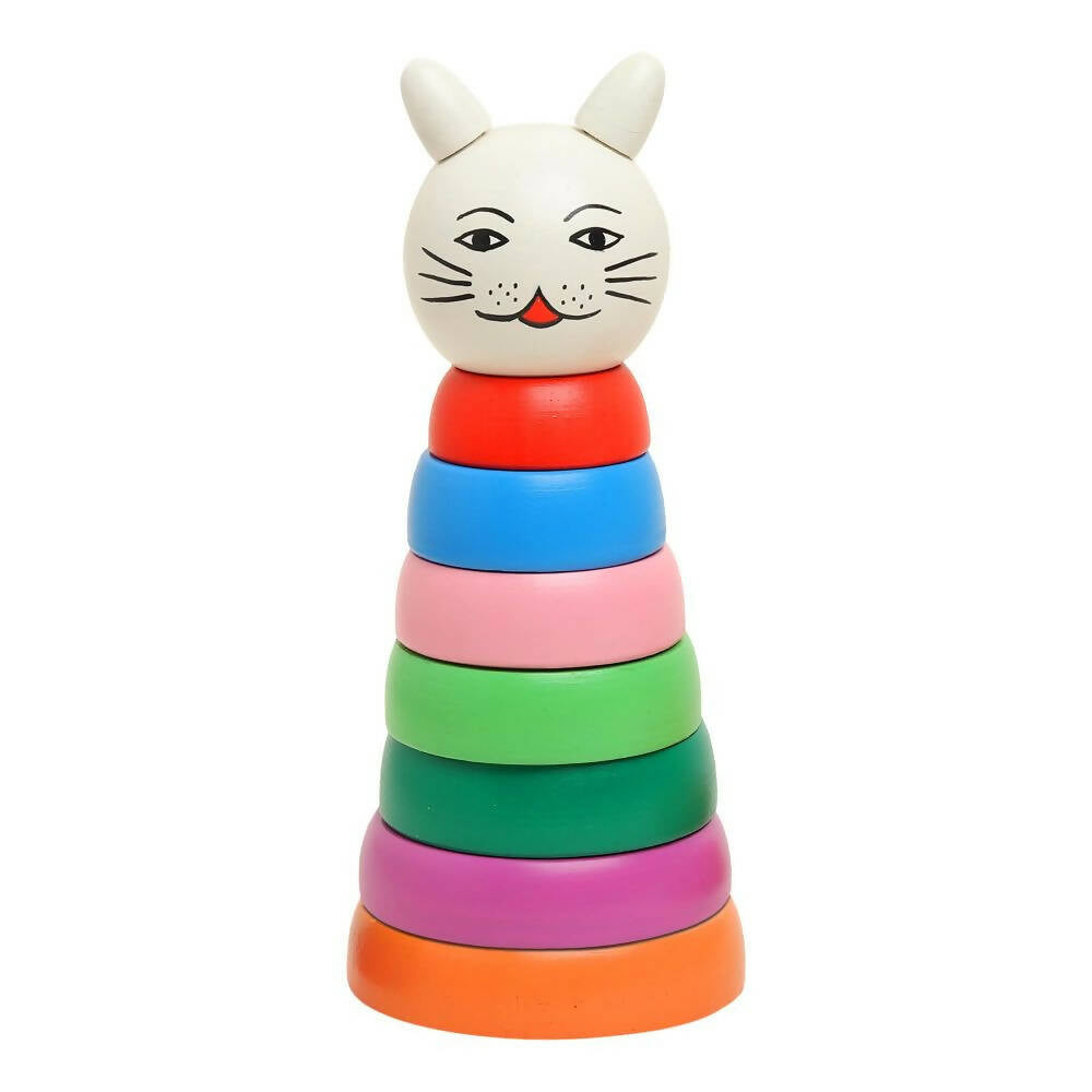 Matoyi Wooden Rainbow Cat Stacker - Distacart