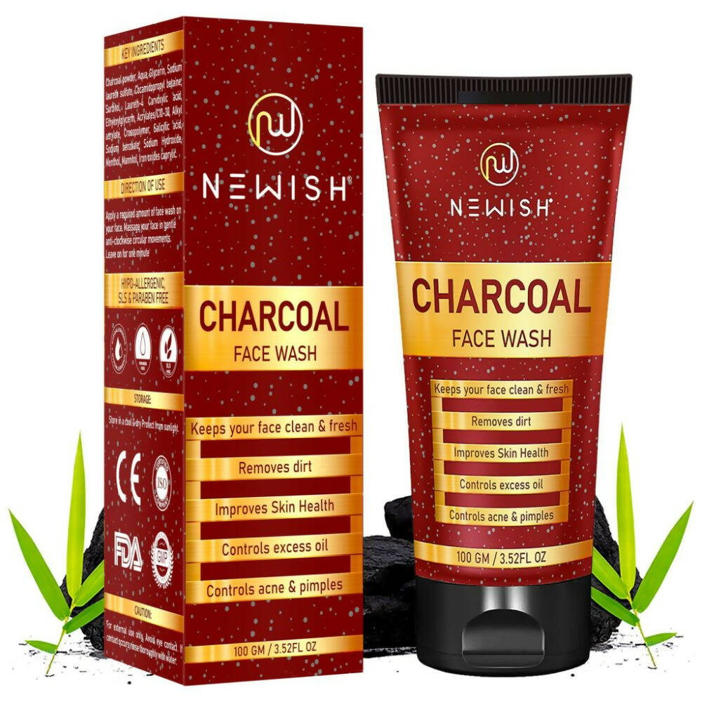 Newish Charcoal Face Wash - Distacart