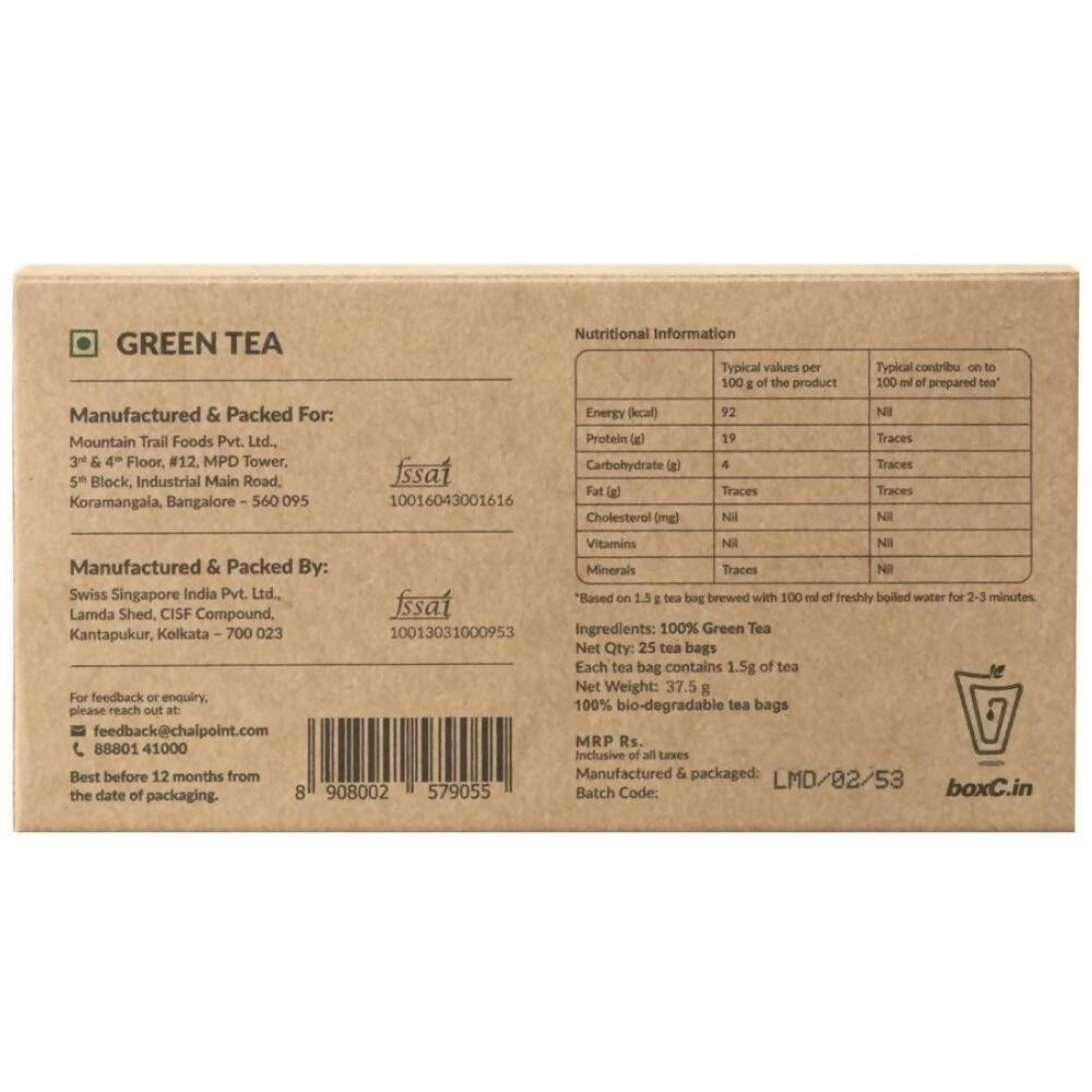 Chai Point Classic Green Tea Bags - Distacart