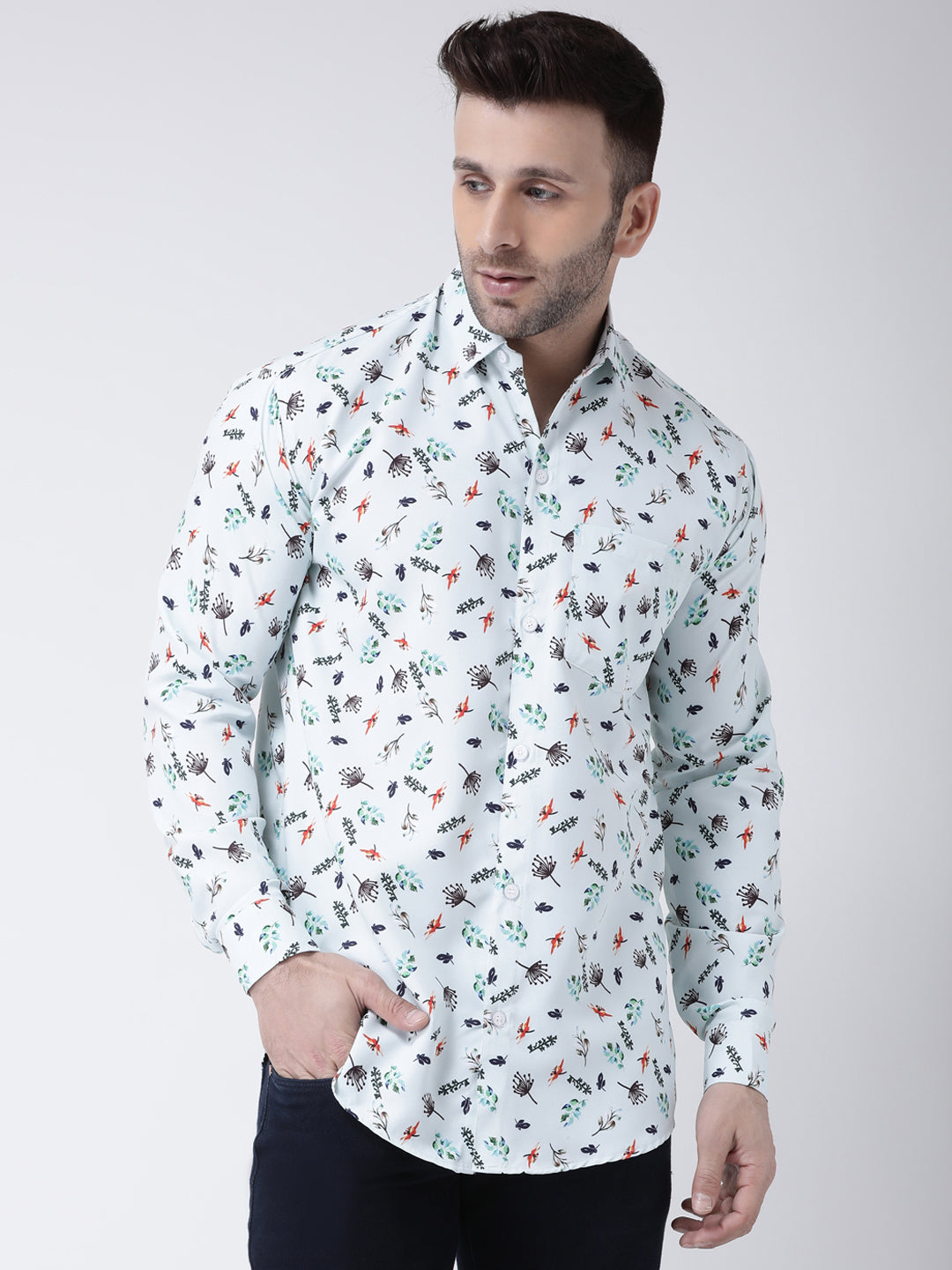 RIAG Multi color Men's Full Sleeves Printed Shirt - Distacart