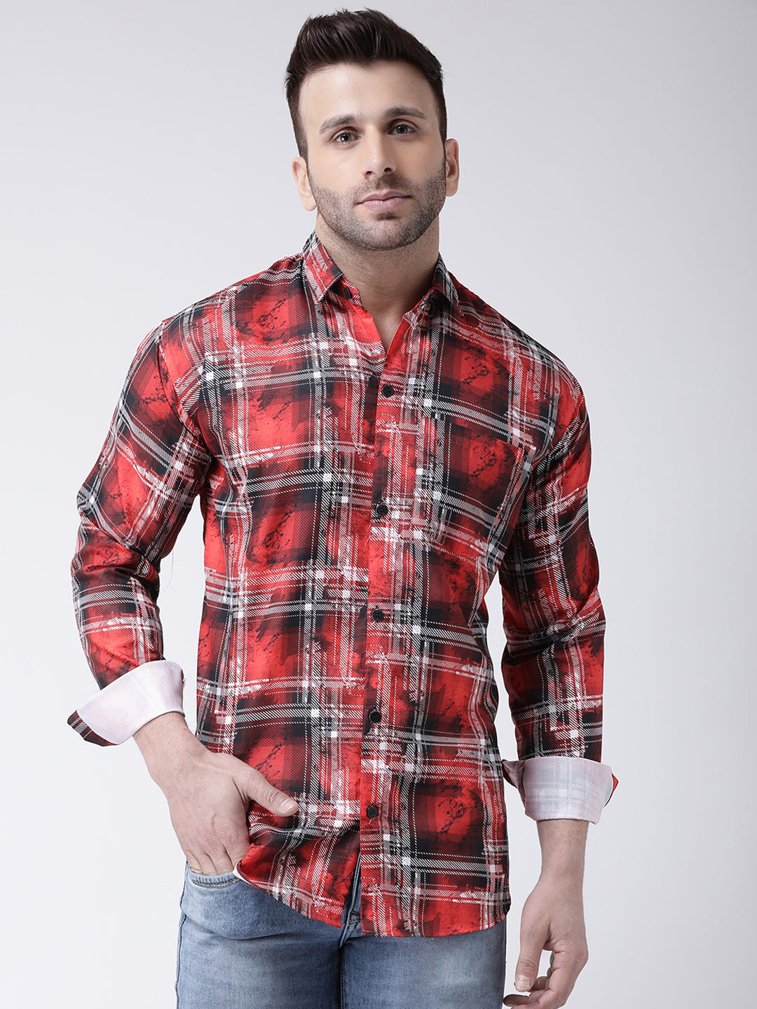 RIAG Multi color Men's Full Sleeves Printed Shirt - Distacart