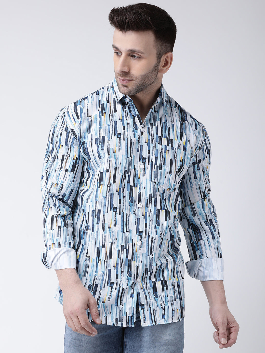 RIAG Multi color Men's Full Sleeves Printed Shirt - Distacart