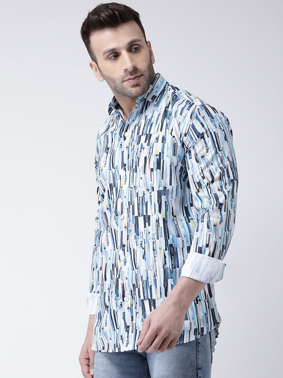 RIAG Multi color Men's Full Sleeves Printed Shirt - Distacart