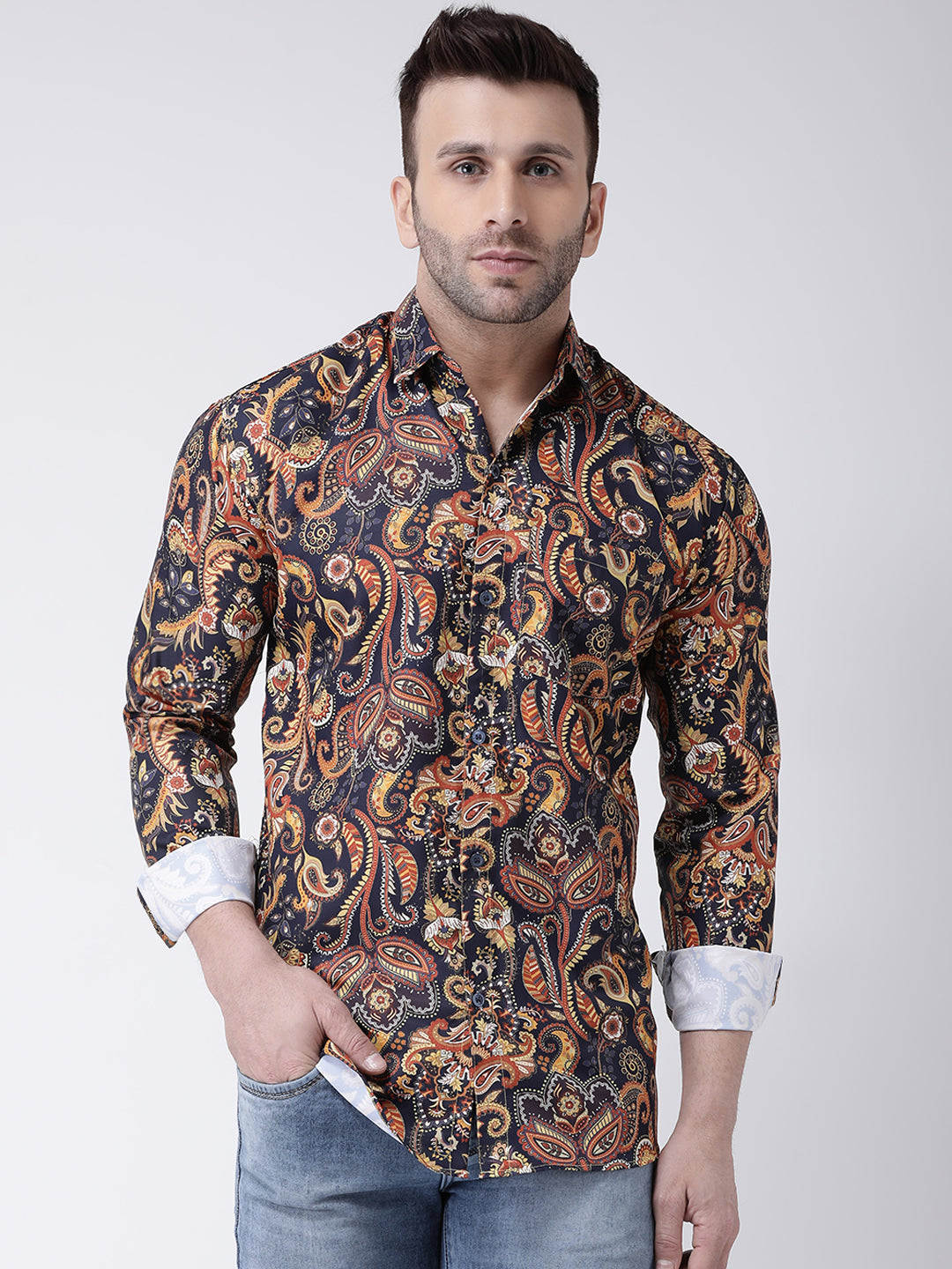 RIAG Multi color Men's Full Sleeves Printed Shirt - Distacart