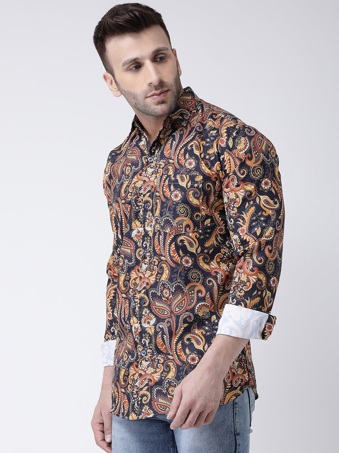 RIAG Multi color Men's Full Sleeves Printed Shirt - Distacart