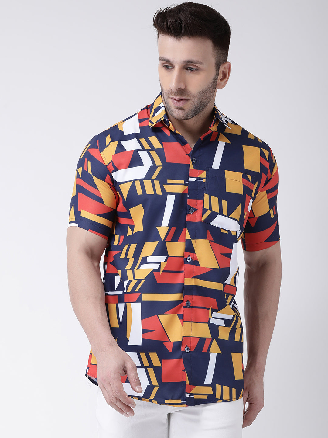 RIAG Multi color Men's Half Sleeves Printed Shirt - Distacart