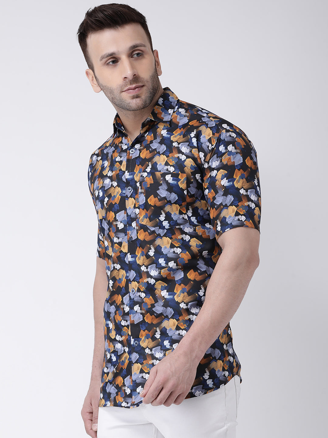 RIAG Multi color Men's Half Sleeves Printed Shirt - Distacart