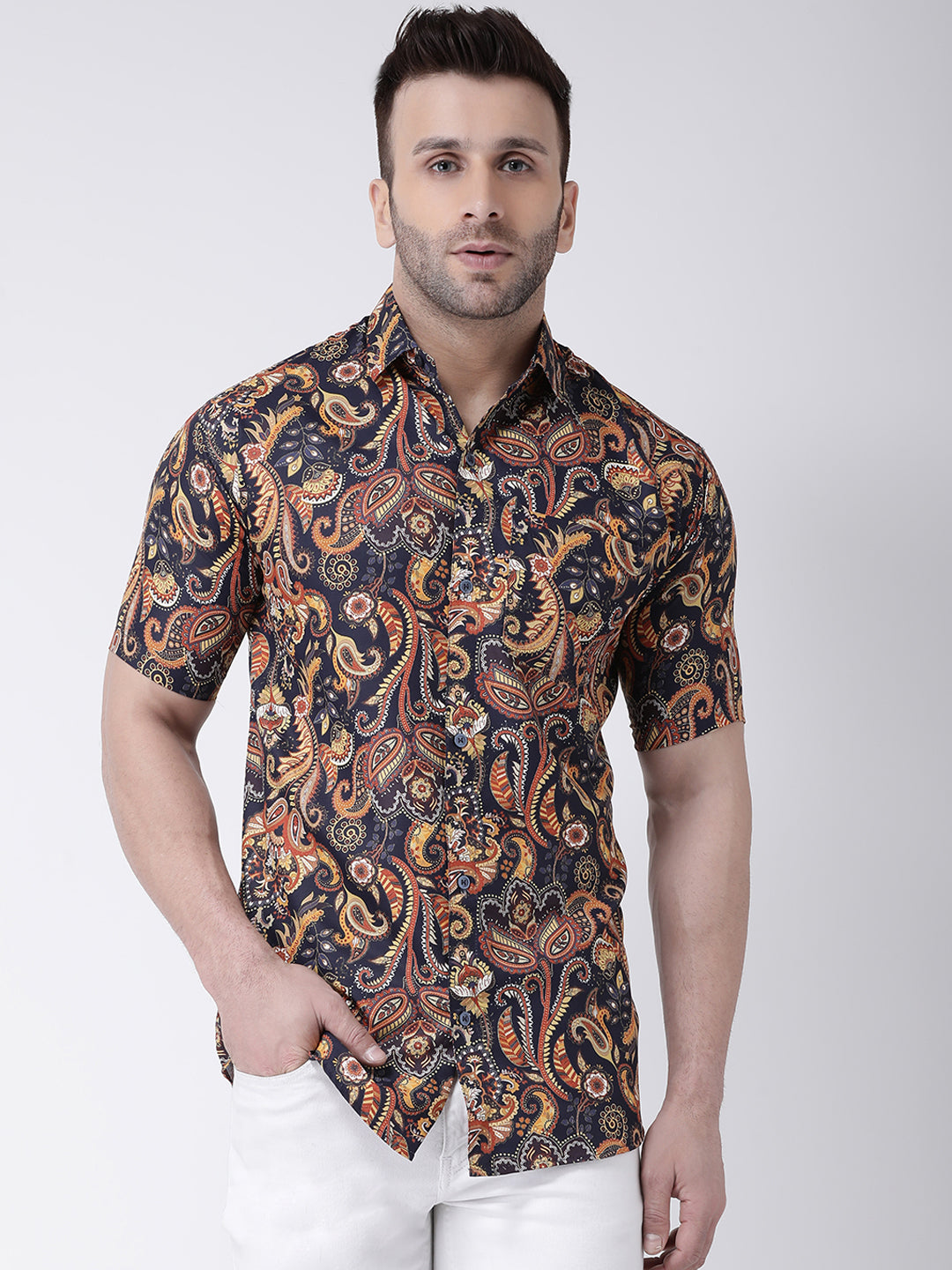 RIAG Multi color Men's Half Sleeves Printed Shirt - Distacart