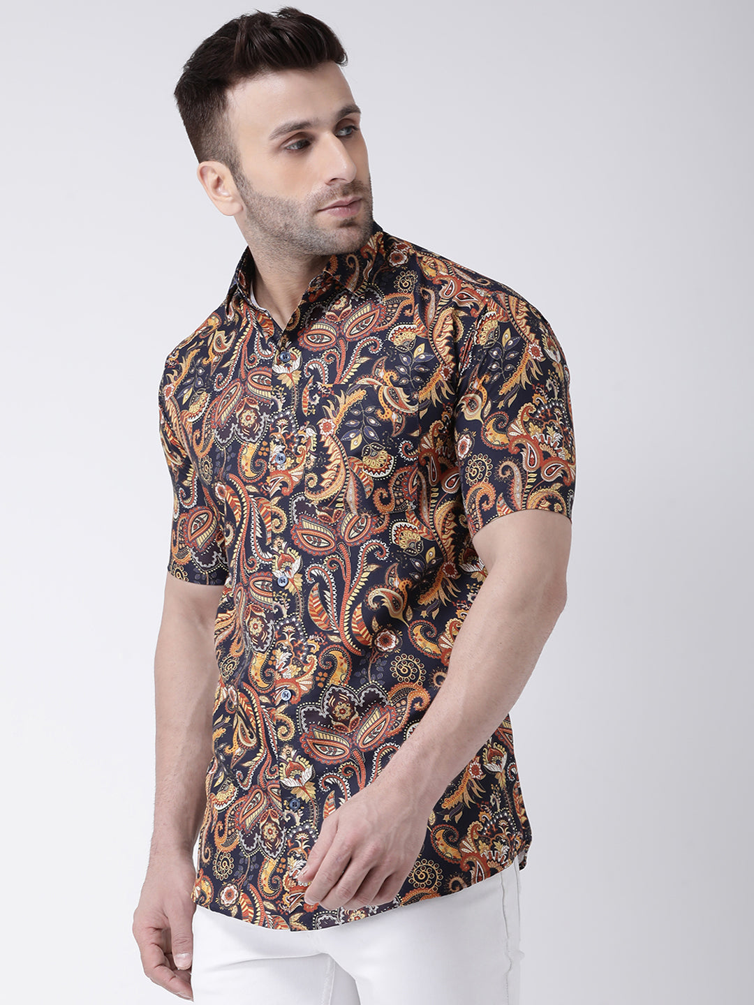RIAG Multi color Men's Half Sleeves Printed Shirt - Distacart