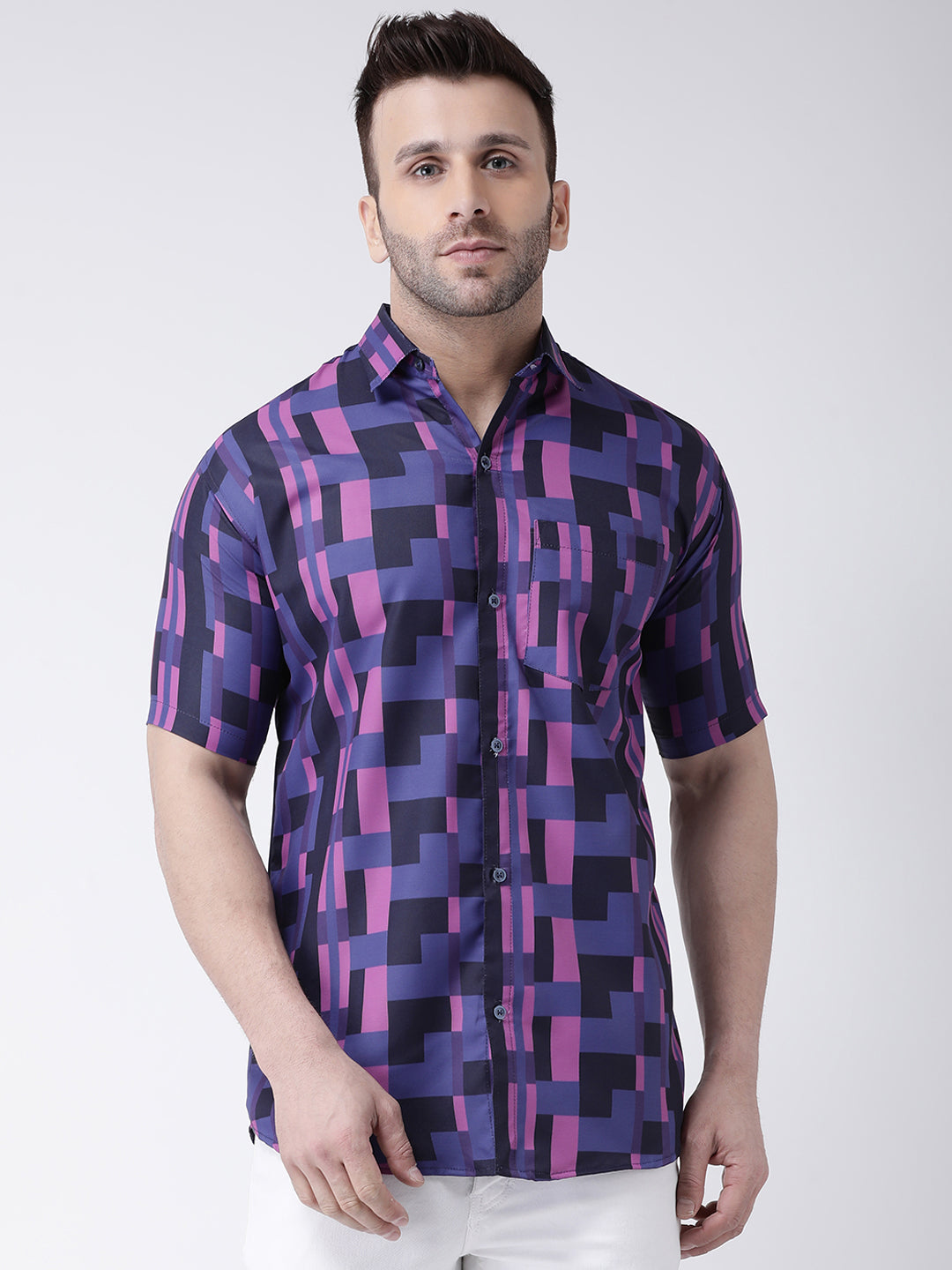 RIAG Multi color Men's Half Sleeves Printed Shirt - Distacart
