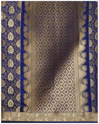 Thumbnail for Mimosa Women's Kanchipuram Silk Navy Blue Saree - Distacart
