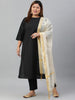 Janasya Women's Black Poly Silk Straight Casual Kurta Set - Distacart