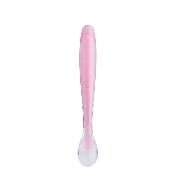Safe-O-Kid Soft Tip Silicone Spoon, Pink For Kids Protection - Distacart