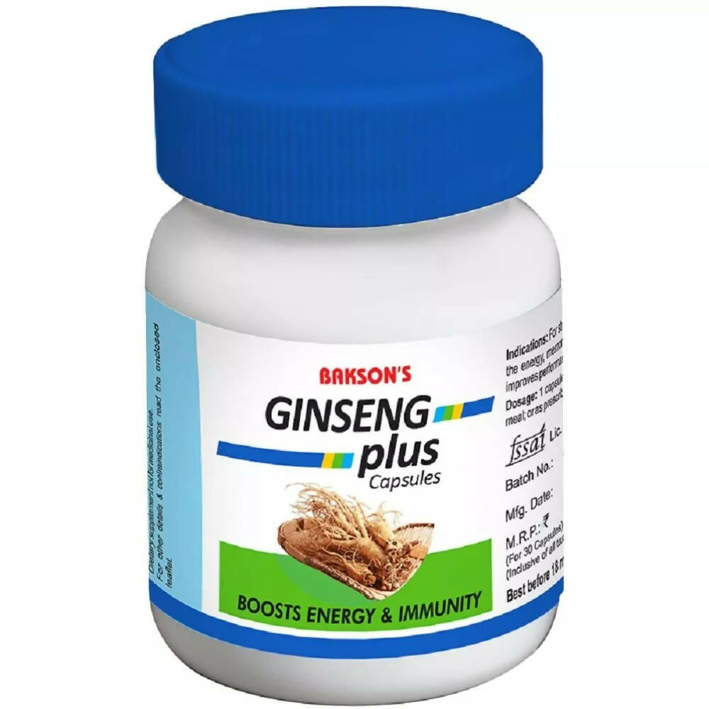 Bakson's Ginseng Plus Capsules - Distacart