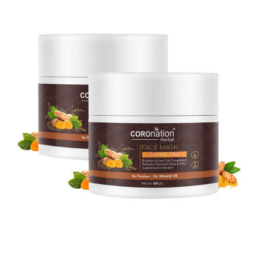 Coronation Herbal Turmeric Clay Face Mask - Distacart
