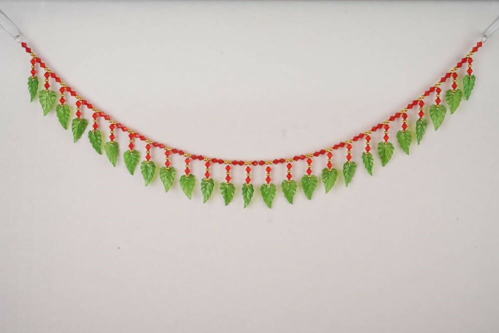 Kundan HandiKrafts Green Leaf Red Beats Thoranna - Distacart