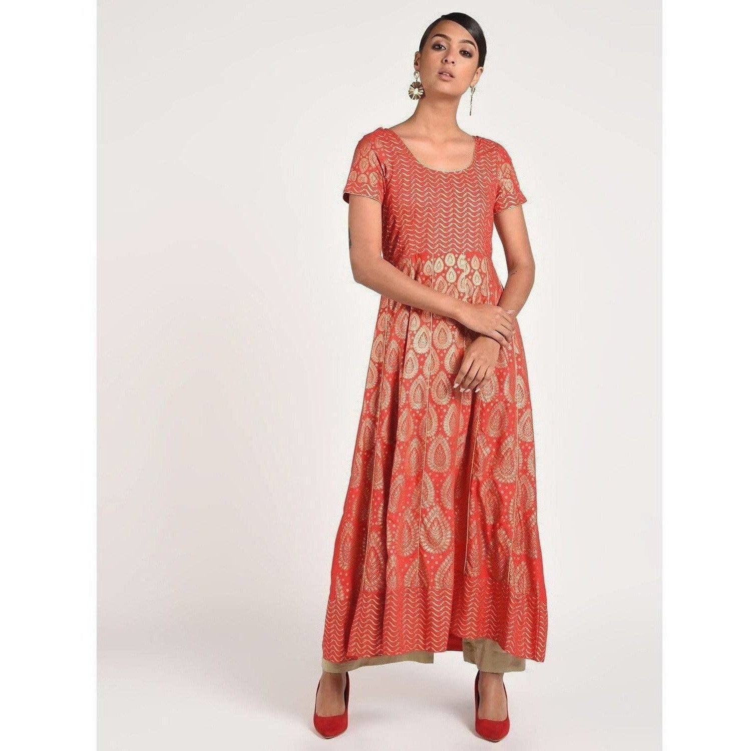 Cheera Women's Fancy Full Ghera Party Wear Anarkali Kurta (CH079K)