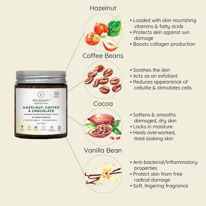 Juicy Chemistry Hazelnut, Coffee & Chocolate Face Scrub - Distacart
