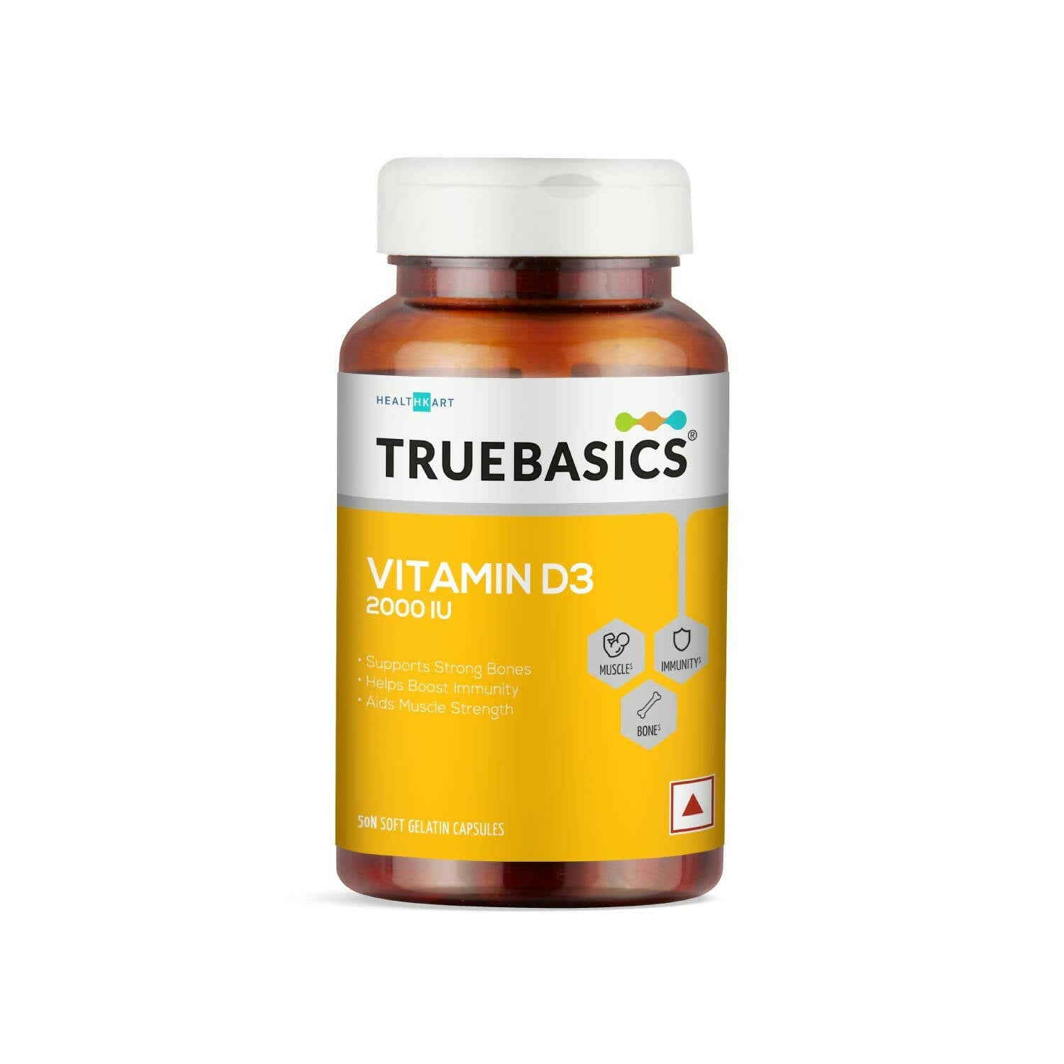 TrueBasics Vitamin D3 2000 IU Capsules - Distacart