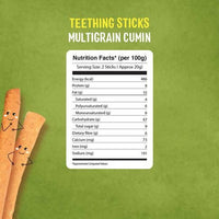 Thumbnail for Timios Multigrain Cumin Teething Sticks For Toddlers Nutrition Facts