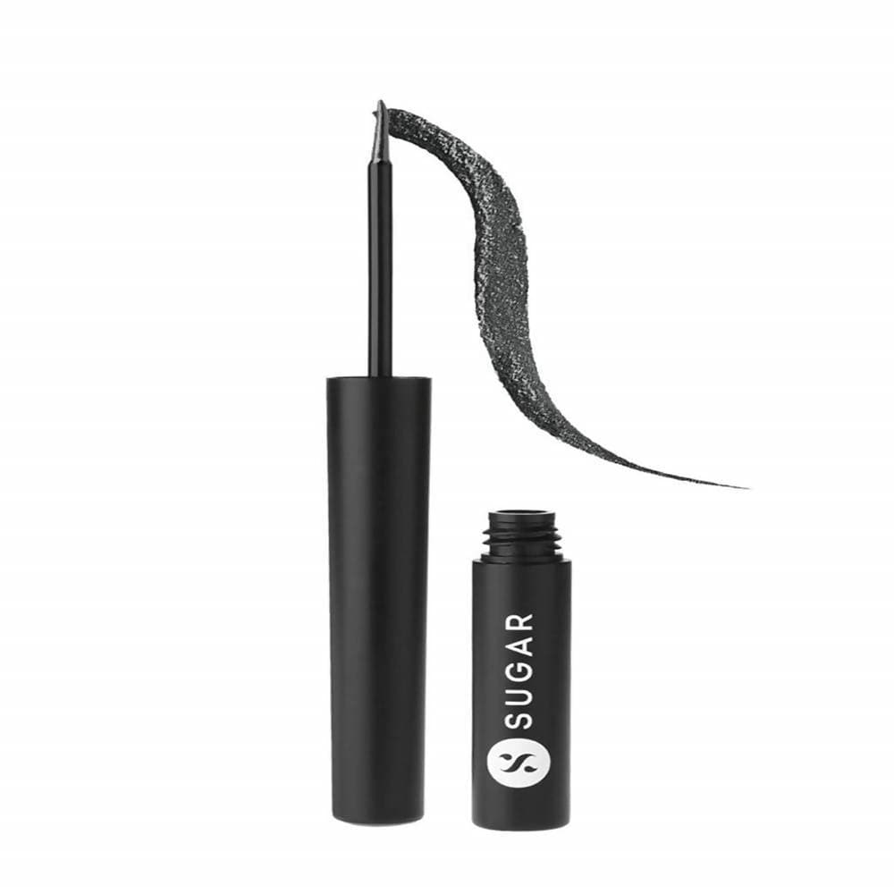 Sugar Eye Dared You So! Metallic Eyeliner - Black Mirror (Black with Silver micro glitter) - Distacart