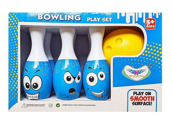 Sardar Ji Ki Dukan Plastic Big Size Bowling Set Game For Kids And Adult, 6 Pins 1 Large Balls (Multicolor), Standard - Distacart