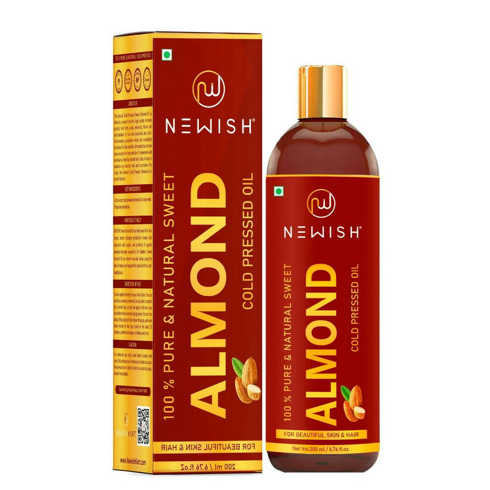 Newish Pure & Natural Sweet Almond Oil for Hair & Skin - Distacart