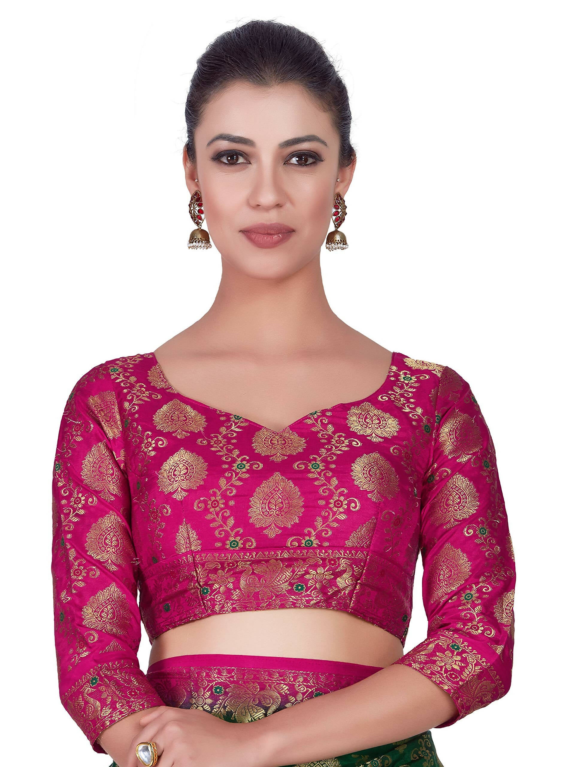 Mimosa Women's Green Kanchipuram Silk Saree - Distacart