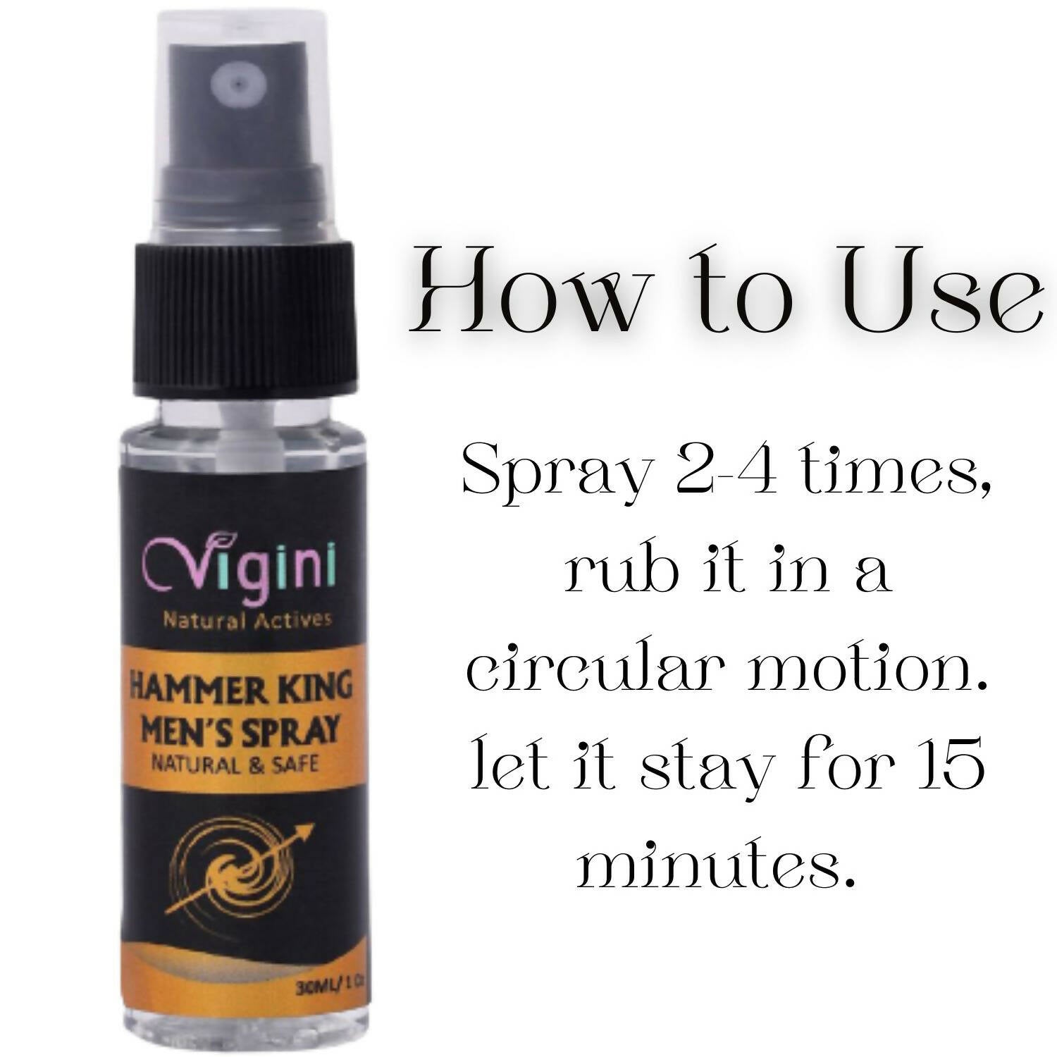 Vigini Natural Hammer King CFC Delay Spray Increase Time for Men - Distacart