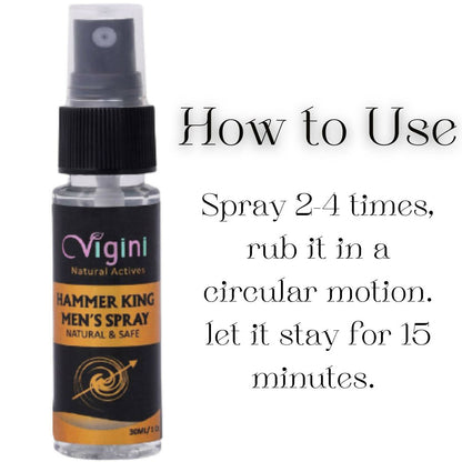 Vigini Natural Hammer King CFC Delay Spray Increase Time for Men - Distacart