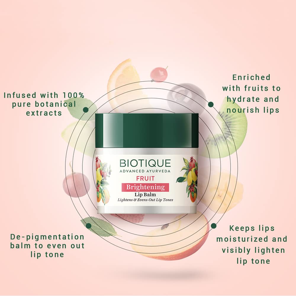 Biotique Advanced Ayurveda Bio Fruit Whitening Lip Balm - Distacart