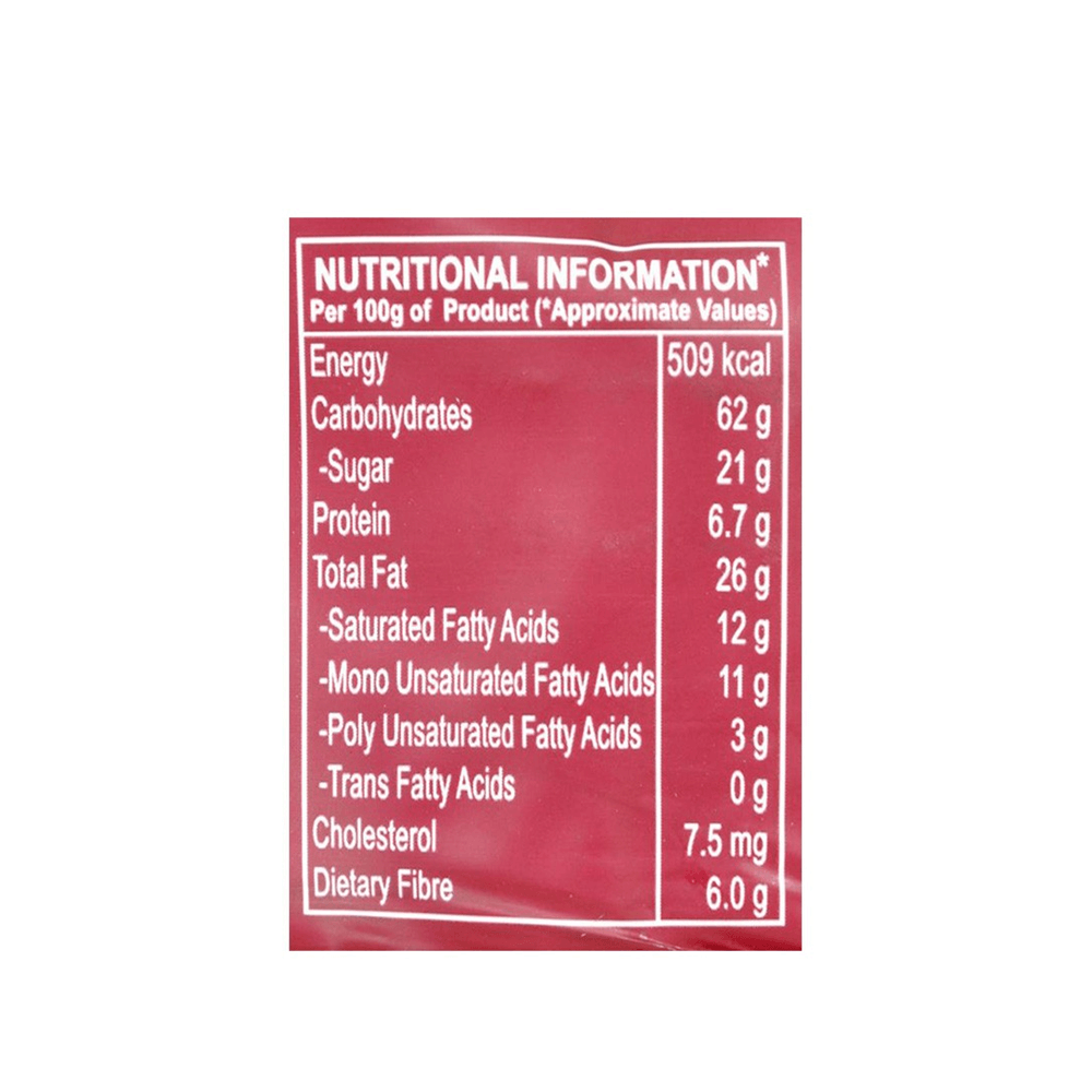 Patanjali Cashew Cookies Nutritional Facts