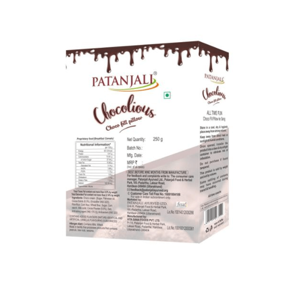 Patanjali Chocolious-Choco Fill Pillow (Pack Of 2) - Distacart