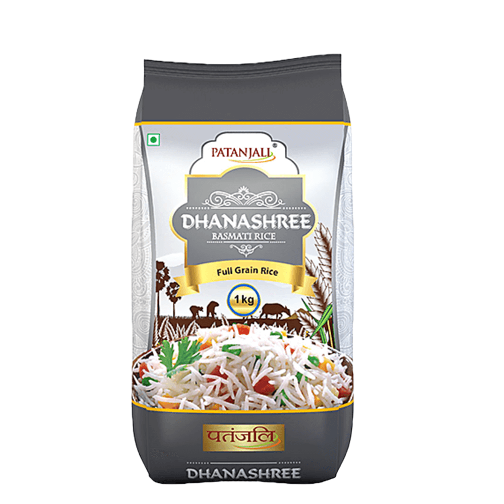 Patanjali Dhanashree Basmati Rice (1 kg) - Distacart
