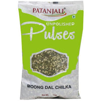 Thumbnail for Patanjali Unpolished Moong Dal Chilka (1 kg) - Distacart