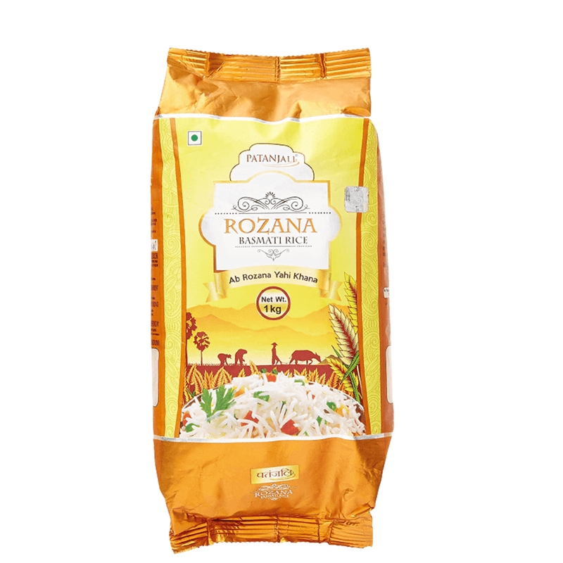 Patanjali Rozana Basmati Rice (1 kg) - Distacart