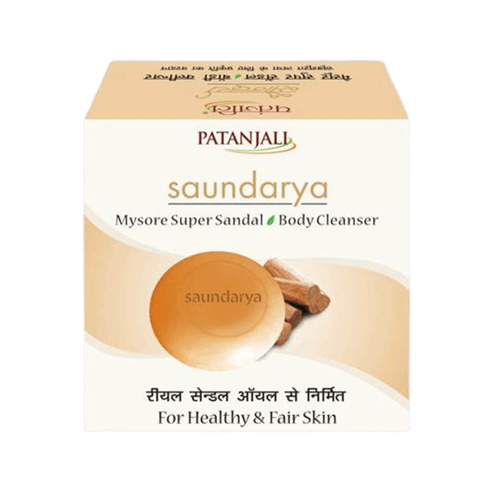 Patanjali Saundarya Mysore Super Sandal Body Cleanser (75 GM) - Distacart